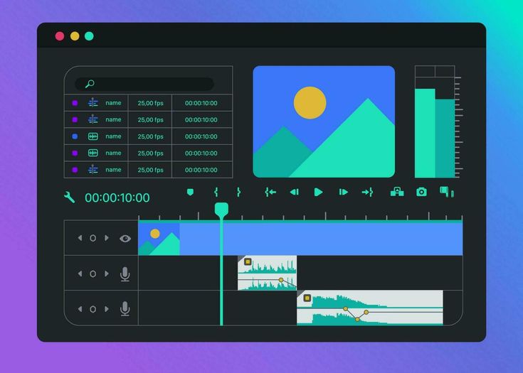 Video Editing Timeline Mockup